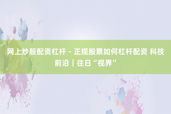 网上炒股配资杠杆 - 正规股票如何杠杆配资 科技前沿｜往日“视界”