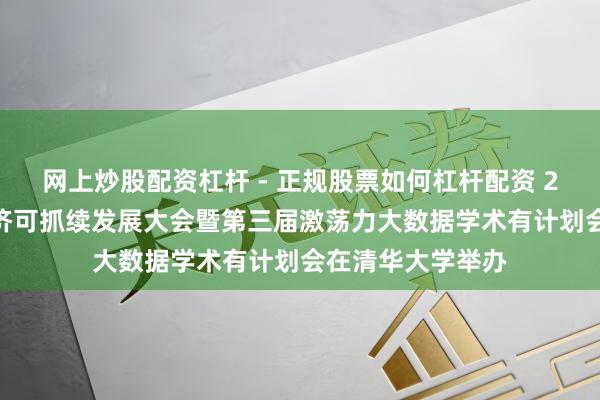 网上炒股配资杠杆 - 正规股票如何杠杆配资 2026国外动力经济可抓续发展大会暨第三届激荡力大数据学术有计划会在清华大学举办