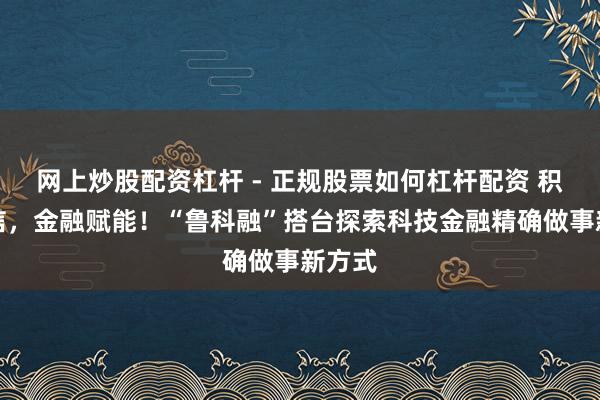 网上炒股配资杠杆 - 正规股票如何杠杆配资 积分增信，金融赋能！“鲁科融”搭台探索科技金融精确做事新方式