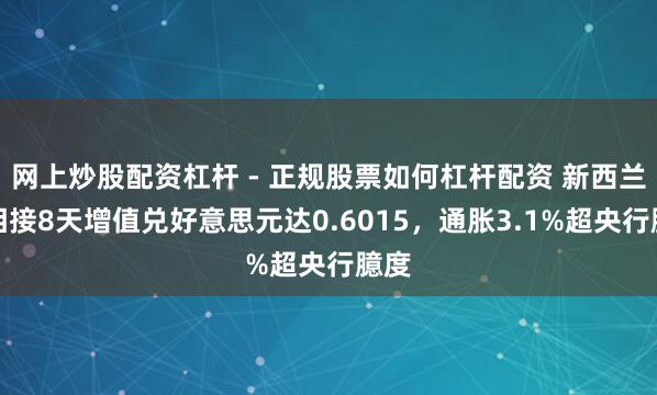 网上炒股配资杠杆 - 正规股票如何杠杆配资 新西兰元相接8天增值兑好意思元达0.6015，通胀3.1%超央行臆度